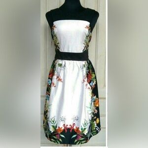 Ricki's Elegant Floral Dress with Black and White